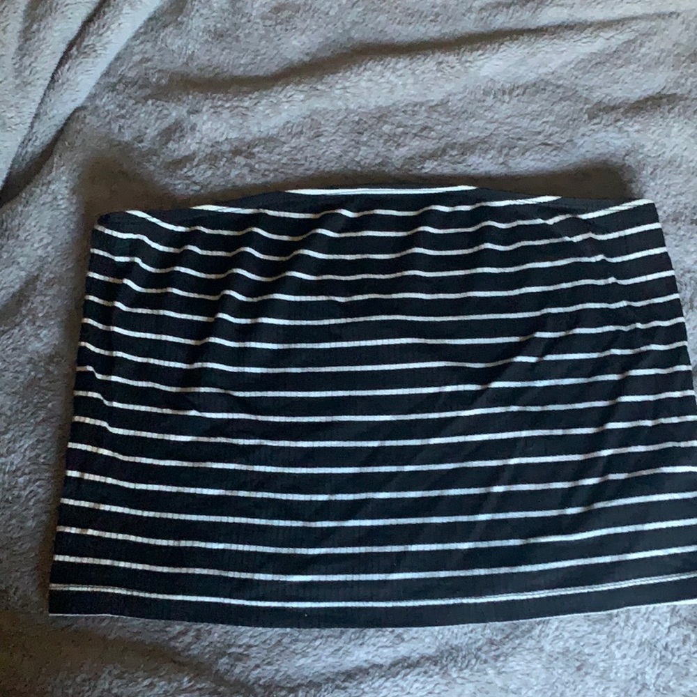 American Eagle Striped Ribbed Tube Top